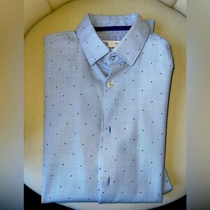Men’s Blue Zara Long Sleeve Button Down Shirt